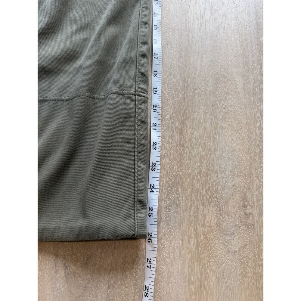Spanx Stretch Twill Cropped Wide Leg Pant in Olive Green Size Large - Picture 7 of 8